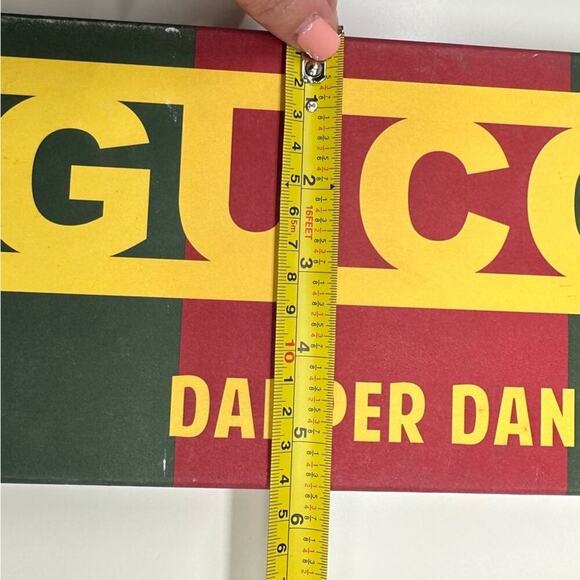 Gucci Dapper Dan | Gift Box | Green/Yellow/Red | L1.25 x W12.75 x H5.5 inch - Picture 15 of 16